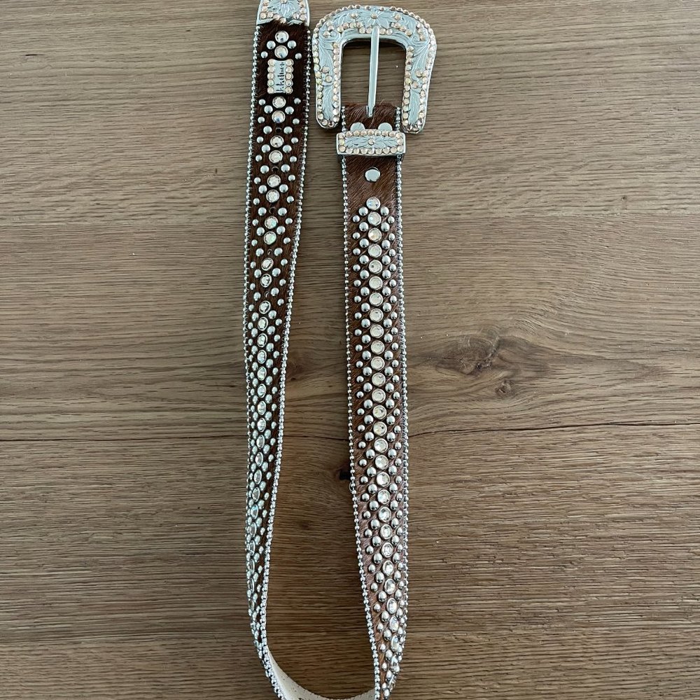 B.B. Simon Solid Brown Hide And Brown Swarovski C… - image 5